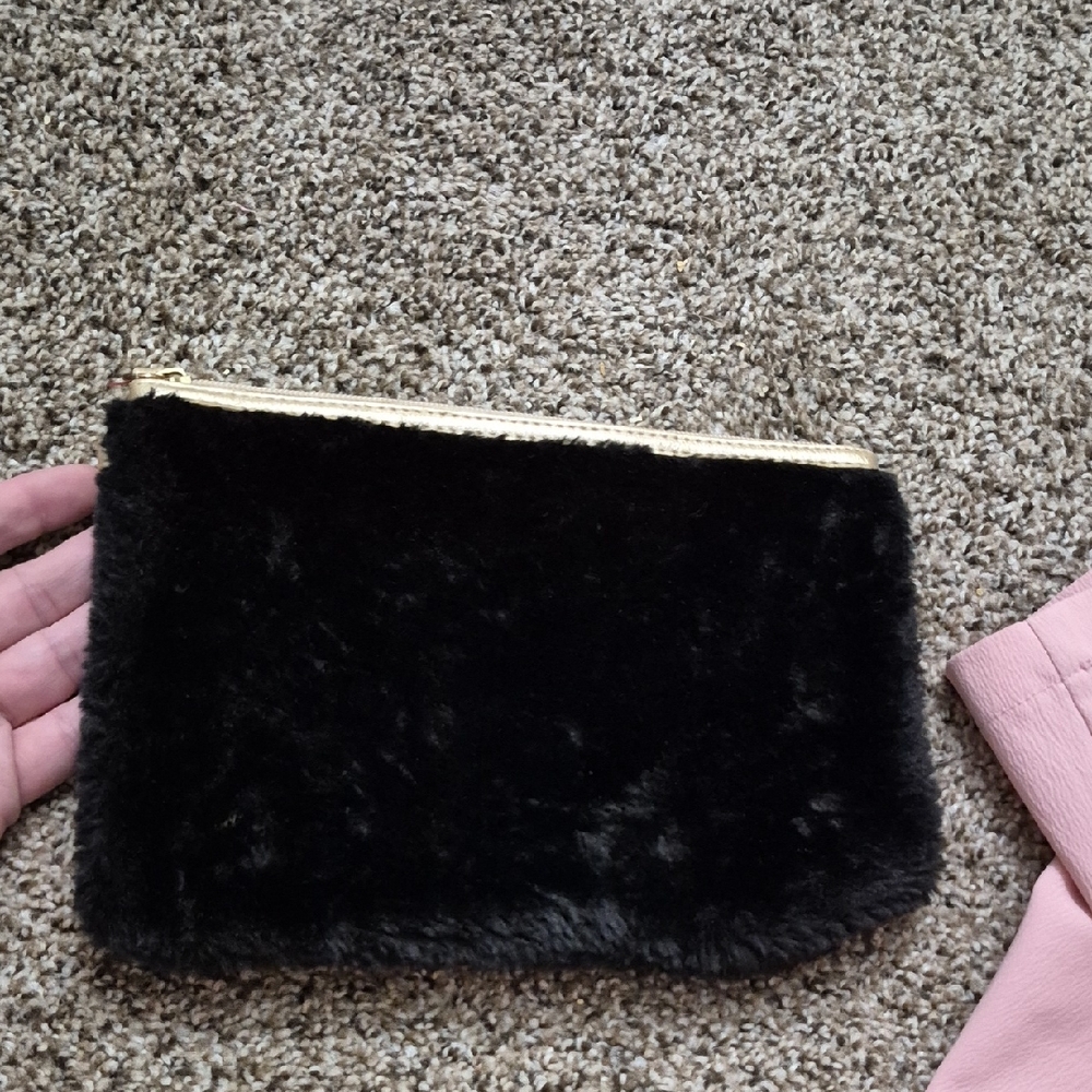 Black Faux Fur Clutch